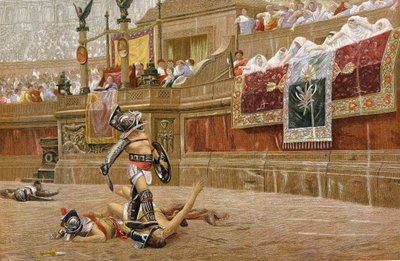 Gladiators in the Roman Arena by Unbekannt