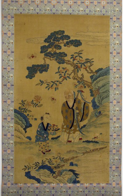 God of Longevity Shoulao and Boy by Unbekannt