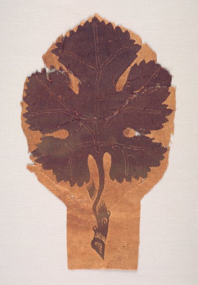 Grape Leaf from a Curtain by Unbekannt