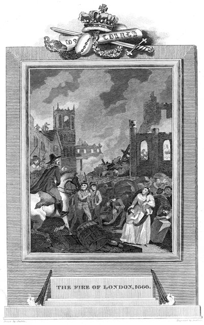 Great Fire of London, 1666 by Unbekannt