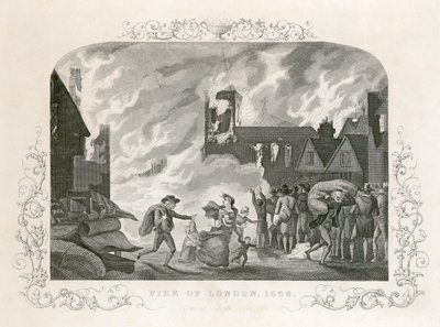 Great Fire of London, 1666 by Unbekannt