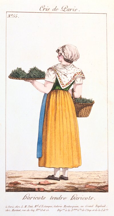 Green Bean Seller, 1826 by Unbekannt