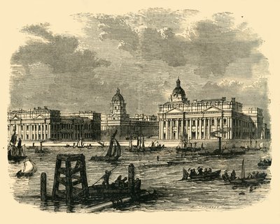 Greenwich Hospital, from the River by Unbekannt