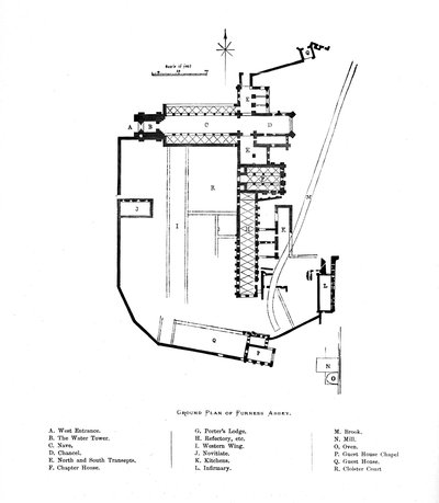 Ground Plan of Furness Abbey, 1897 by Unbekannt