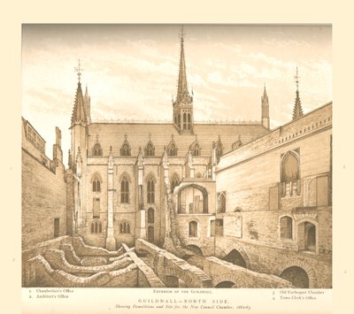 Guildhall North Side, 1882-83, 1886 by Unbekannt