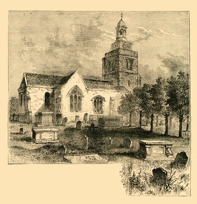 Hammersmith Parish Church, in 1820, c1878 by Unbekannt