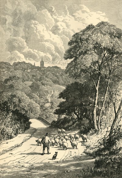 Hampstead, from the Kilburn Road, c1876 by Unbekannt