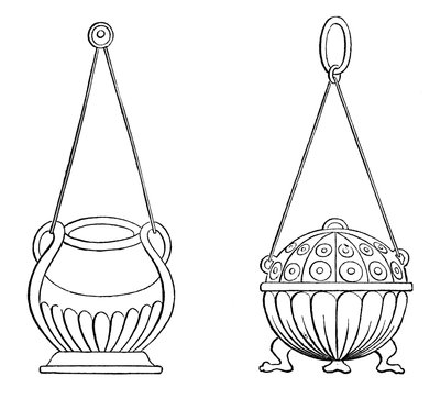 Hanging Lamps, 9th Century by Unbekannt