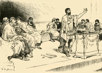 Hannibal in the Assembly at Carthage by Unbekannt