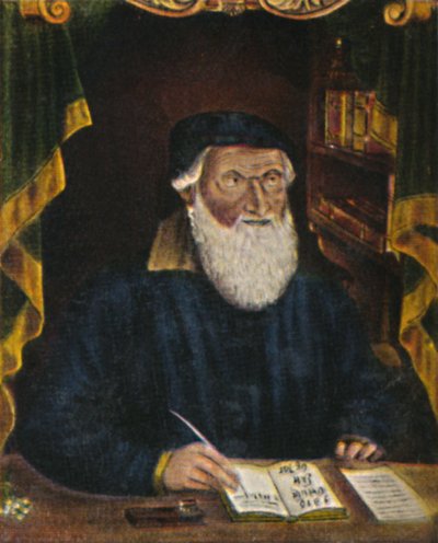 Hans Sachs 1494-1576. Engraving by Hans Weygel by Unbekannt