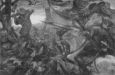 Harold at the Battle of Hastings, 1066 by Unbekannt