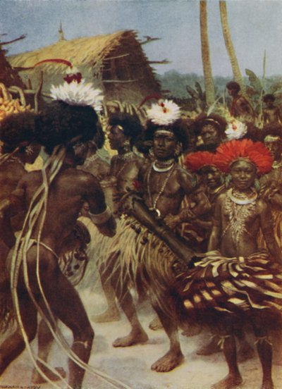 Harvest Dance, New Guinea by Unbekannt