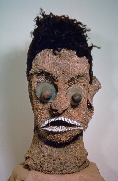 Hawaiian Mask with Human Hair by Unbekannt
