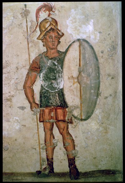 Hellenistic Wall-Painting of a Soldier by Unbekannt