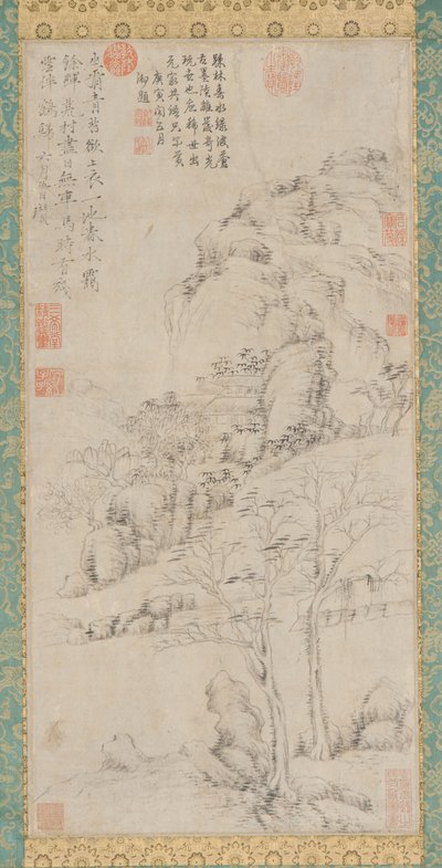 Hillside and Bamboos, 17th century by Unbekannt