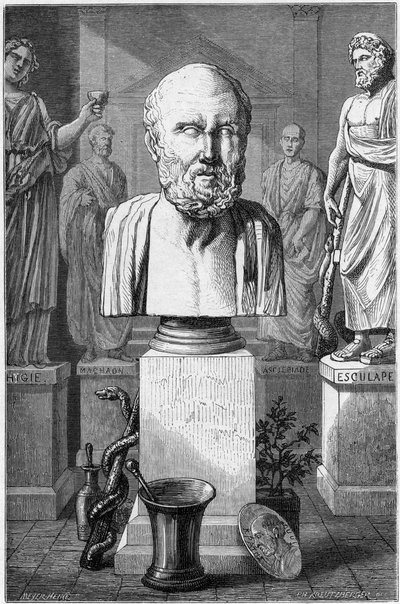 Hippocrates of Cos, Ancient Greek Physician, 1866 by Unbekannt