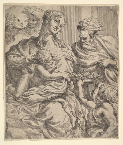 Holy Family, 17th century by Unbekannt