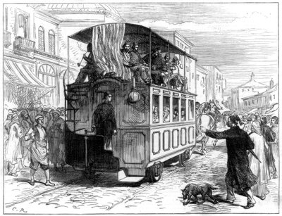 Horse-drawn tram, Constantinople by Unbekannt