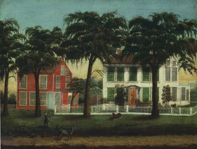 Houses on the Fox River, Illinois by Unbekannt