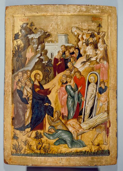 Icon of The Raising of Lazarus, 14th-15th century by Unbekannt