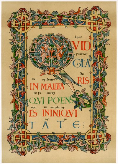 Illuminated Initial Q, c1073 by Unbekannt