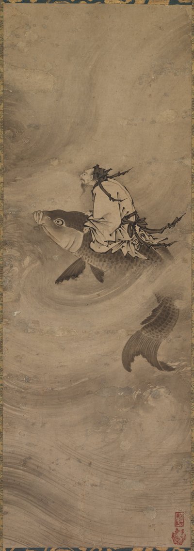 Immortal Riding on a Carp by Unbekannt