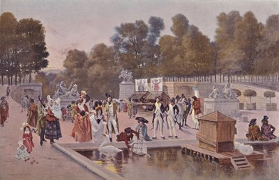 In The Garden of the Tuileries by Unbekannt