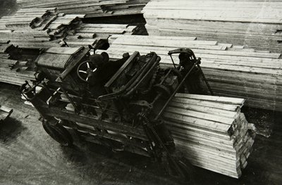 In a woodworking factory, Russia, 1950s by Unbekannt