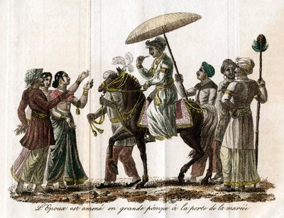 Indian Wedding Procession by Unbekannt