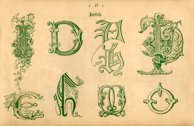 Initials, 1862 by Unbekannt