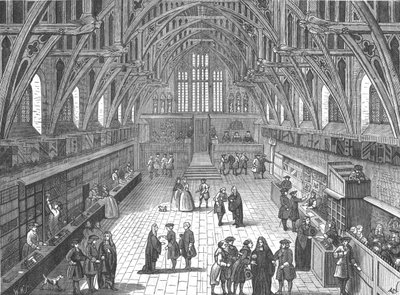 Interior of Old Westminster Hall, 1797 by Unbekannt