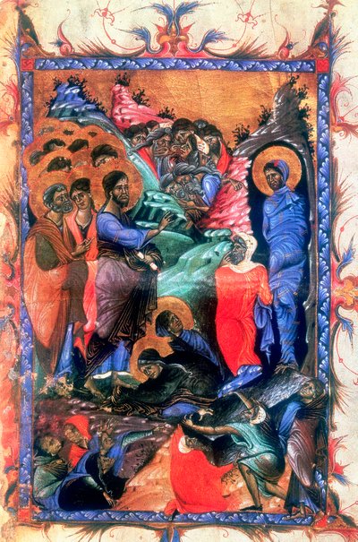 Jesus Raising Lazarus After Four Days, c. 1280 by Unbekannt
