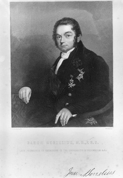 Jons Jacob Berzelius, Swedish Chemist by Unbekannt