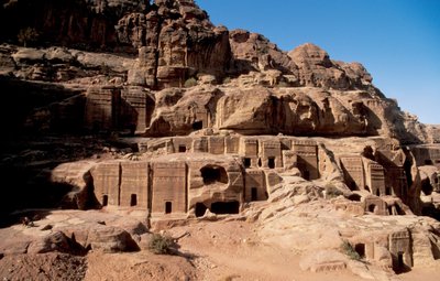 Nabatean Tombs in Petra by Unbekannt