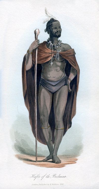 Kafir of the Bechuana, 1848 by Unbekannt