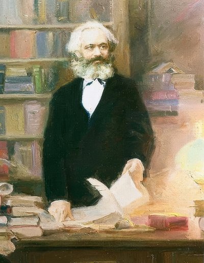 Karl Marx in his Study. c1875 by Unbekannt