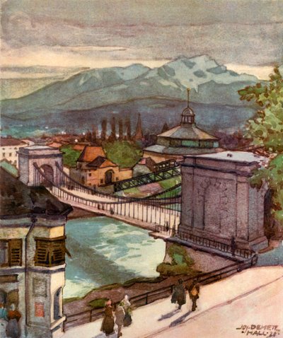 Kettenbrücke, Chain bridge, c1929 by Unbekannt