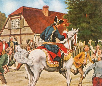 King Frederick and the Schoolchildren of Potsdam by Unbekannt
