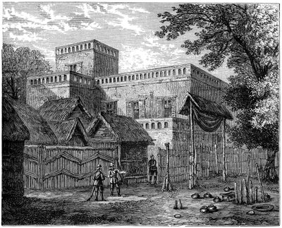 King Koffees Palace, Coomassie, Ashanti War, Africa by Unbekannt