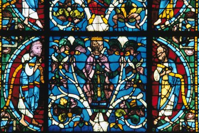 King Solomon, Stained Glass, Chartres Cathedral, France by Unbekannt