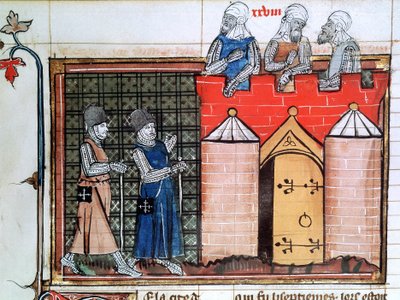 Knights Templar before Jerusalem, c1099, 14th century by Unbekannt