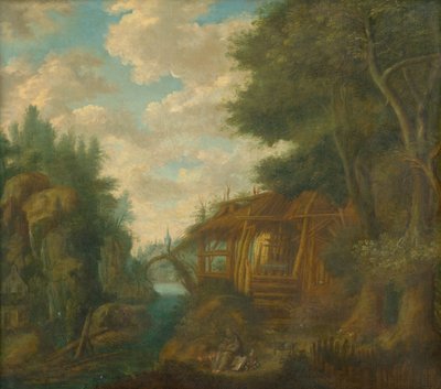 Landscape with Cottage by Unbekannt