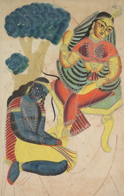 Krishna Stroking Radha