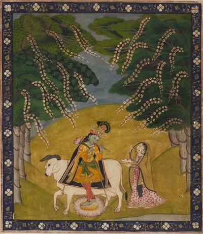 Krishna being offered cakes by Unbekannt