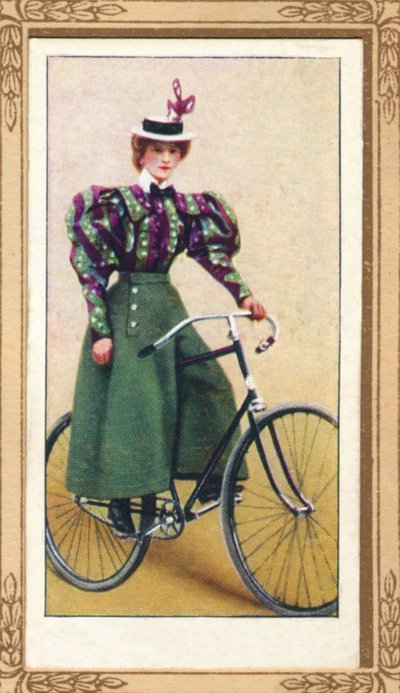 Lady Cyclist Wearing Divided Skirt by Unbekannt