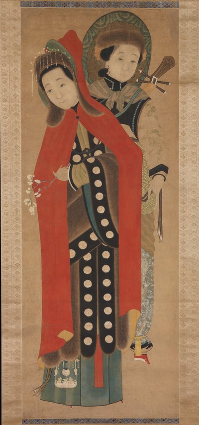 Lady and Attendant by Unbekannt