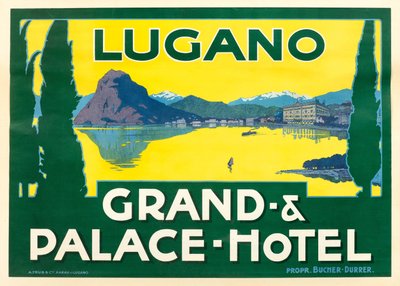 Lake Lugano. Grand and Palace Hotel by Unbekannt