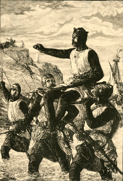 Landing of Roger Guiscard in Sicily, 1057, 1890 by Unbekannt