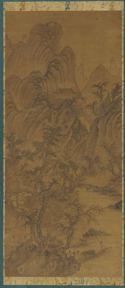 Landscape with Farm Buildings and Figures by Unbekannt