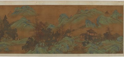 Landscape with Buildings and Travelers by Unbekannt